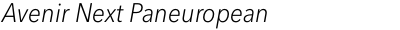 Avenir Next Paneuropean SemiCondensed Light Italic